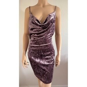 Y2K 90s Velvet Babydoll Slip Dress L Bodycon Fairy Grunge Whimsical VTG  USA